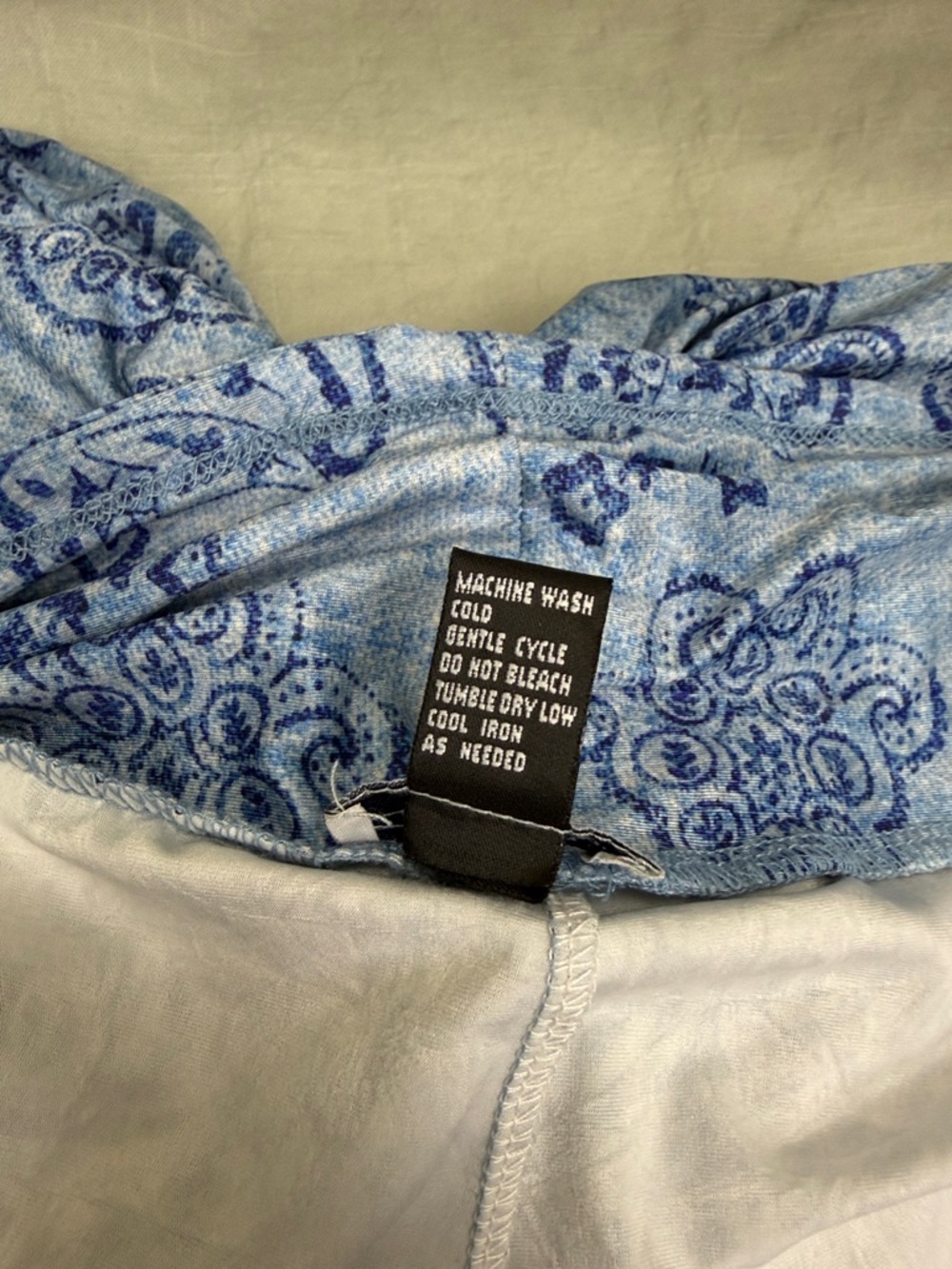Tasha Polizzi Light Blue Paisley Wide Leg Lounge Pants | XL - Picture 5 of 9